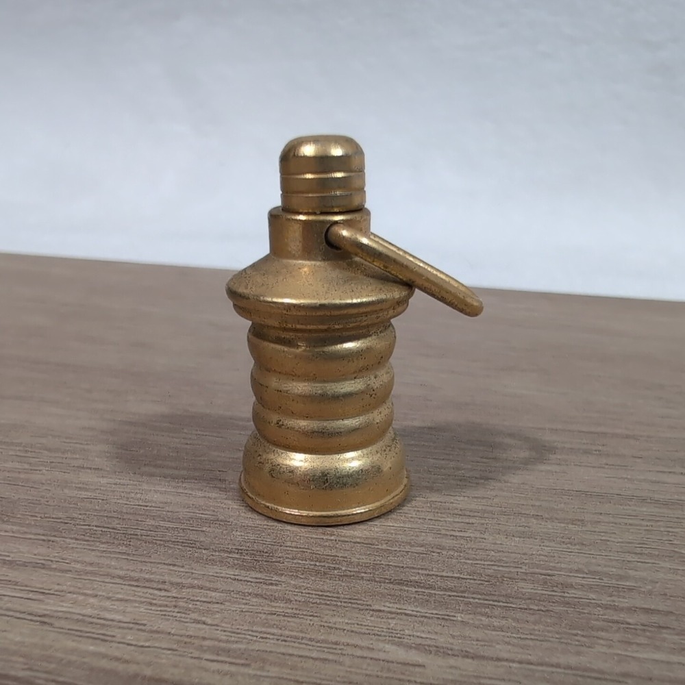 Vintage Brass Milk Can with Lid Dollhouse Miniature Trinket Shelf Lantern Handle